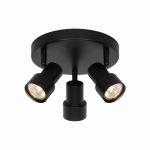Nordlux Boston Luce da soffitto 3-rondel Metallo Nero | Adatto per 3x GU10
