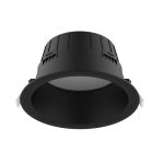 Noxion Downlight LED Hera Profondo Incasso Nero 9W 900lm 80D - 827-830-840 CCT | 146mm - Ritaglio 120mm