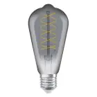 Ledvance Vintage 1906 LED E27 Edison Smoke 7.8W 360lm - 818 Bianco Molto Caldo | Dimmerabile - Sostitutiva 30W