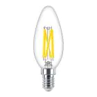 Philips MASTER LED E14 Candela Filamento Chiara 3.4W 470lm - 922-927 Dim To Warm | Miglior Resa Cromatica - Dimmerabile - Sostitutiva 40W