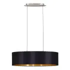 Eglo Luce Pendente Maserlo Acciaio Nichel Satinato | Adatto per 2x E27